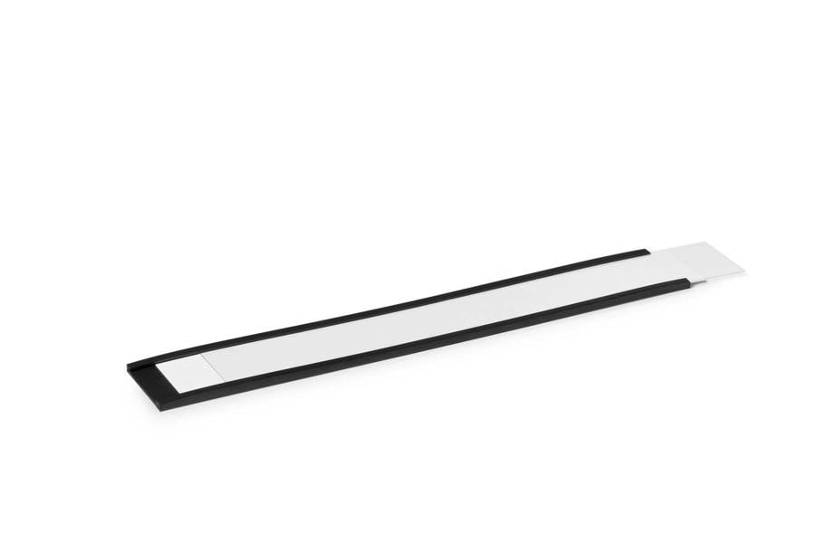 Durable Magnetic C Channel Ticket Lable Holders | 50 Pack | 200 x 30mm | Black
