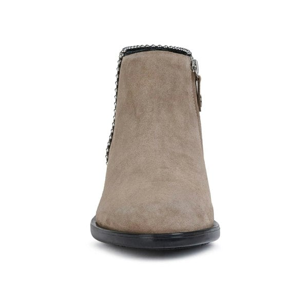 Geox Resia 100% Leather Bovine Suede Women's Boots - Dark Beige