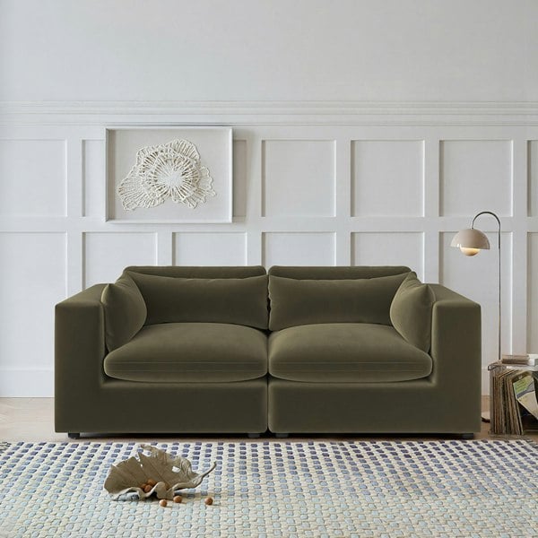 Rit Concept Cantu Loveseat Sofa, Two Seater Sofa, Velvet