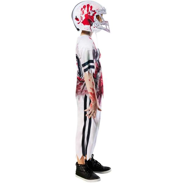 Bristol Novelty Boys Zombie Football Player Costume Set - White/Red - 