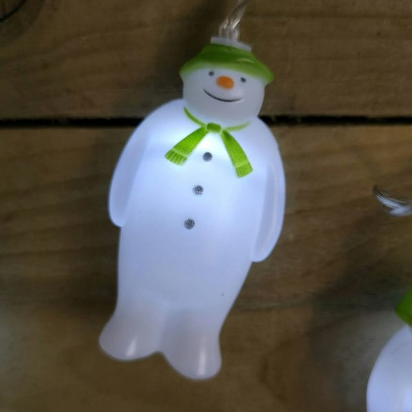 Samuel Alexander The Snowman And The Snowdog Battery Operated 10 Snowmen LED Indoor String Light Ice White LEDs