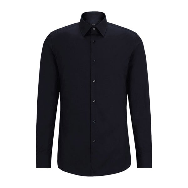 Hugo Boss Mens Poplin Slim Shirt - Navy