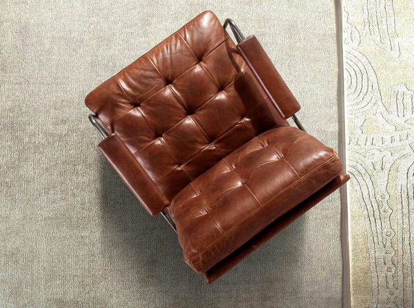 Angel Cerdá Cognac brown leather armchair 5166