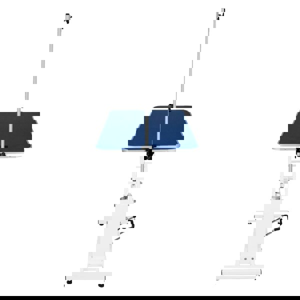 Monstershop White Hydraulic Grooming Table - Blue Table Top