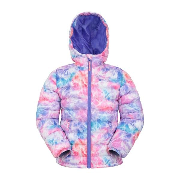 Mountain Warehouse Childrens/Kids Seasons Tie Dye Padded Jacket - Bright Pink - 