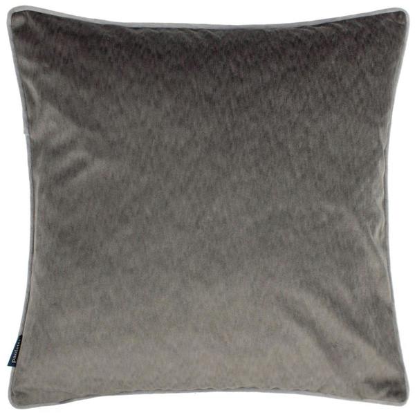 Paoletti Torto Velvet Rectangular Cushion Cover - Charcoal/Silver - 