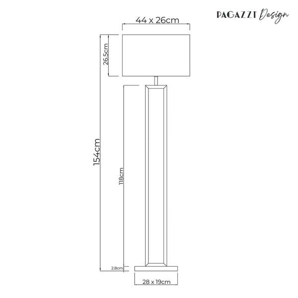 Pagazzi Lighting Imogen Grey Floor Lamp