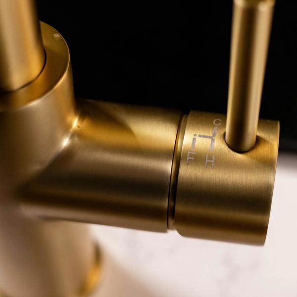 Flode Vier 4 in 1 Instant Boiling & Filtered Cold Water Tap | Brushed Brass Finish
