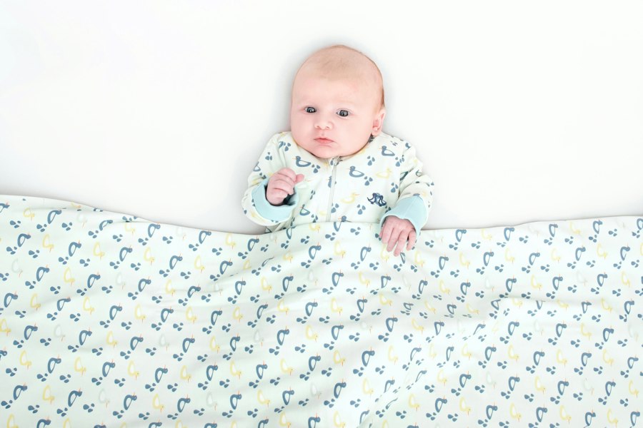 Luca and Rosa Baby blanket boys duck print