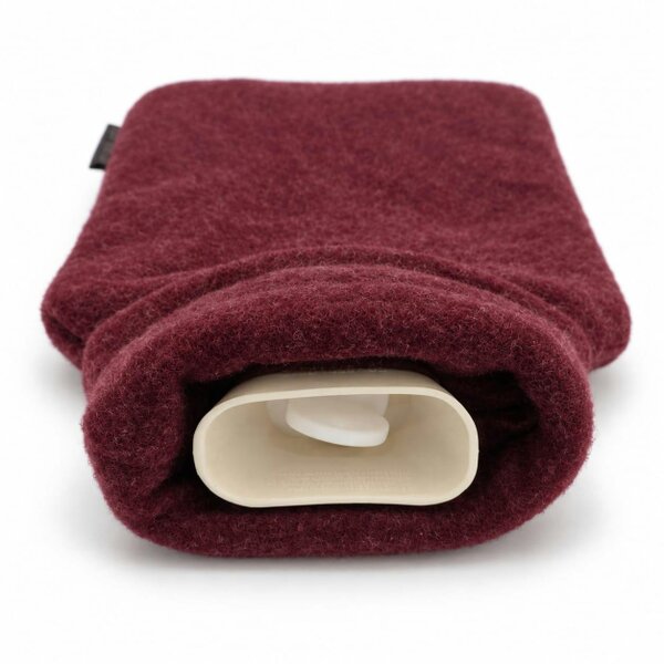CosyPanda Burgundy Merino Wool 2 Litre Hot Water Bottle