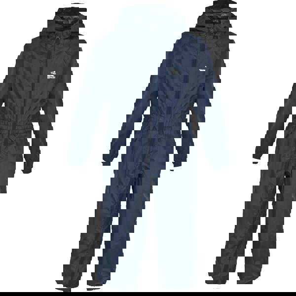 Trespass Babies Button Waterproof Rain Suit - Navy Blue - 