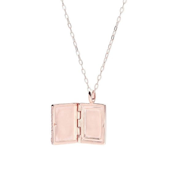 270N038201925 Bona Fide White Topaz & Pink Sapphire Locket In Rose Gold Plated Silver 4