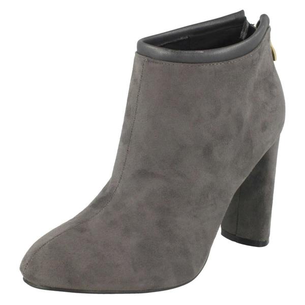 Spot On Ladies Spot On Back Tie Ankle Boots