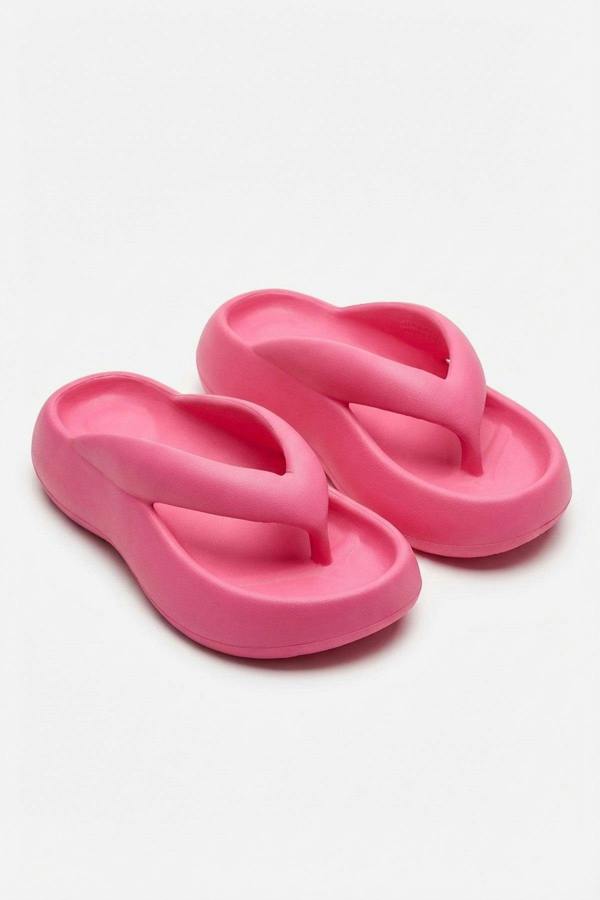 Cora Chunky Platform Flip-flops Sandals - Fuschia_wb