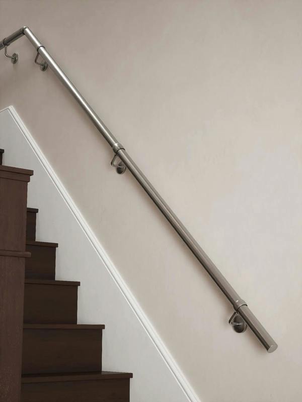 Brushed Silver Quarter Landing - Handrail