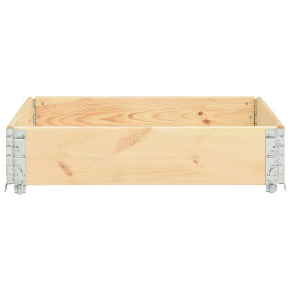 Berkfield Pallet Collar 100x100 cm Solid Pine Wood