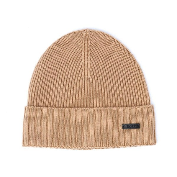Boss 50495306-260 Mens FATI Beanie - Tan