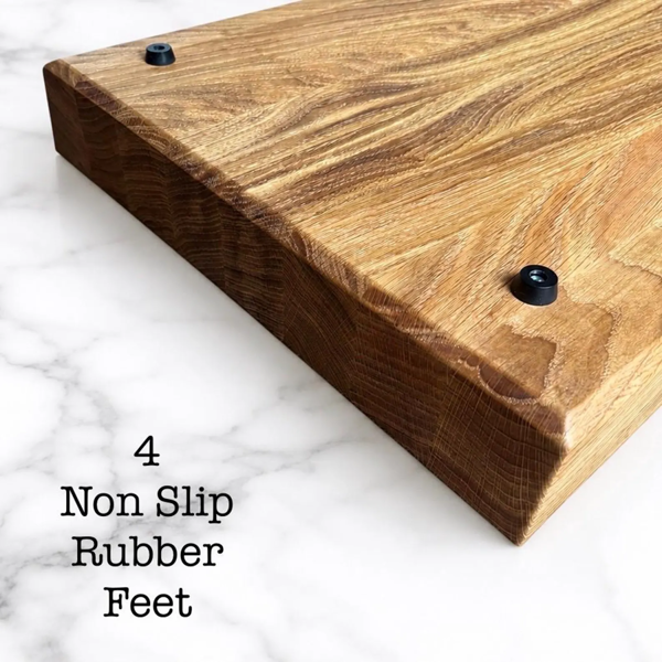 Giraffes & Craftz XXL Thick Oak Chopping Board Solid Butcher Block (The Great Oak)