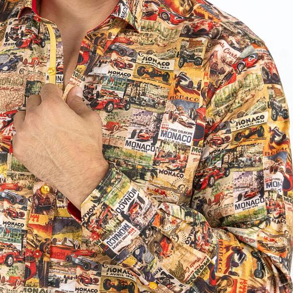 MONACO MONTAGE PRINT SHIRT – Premium Men's Patterned Shirt by Claudio Lugli | Bold Design, Tailored Fit, Best Printed Shirts