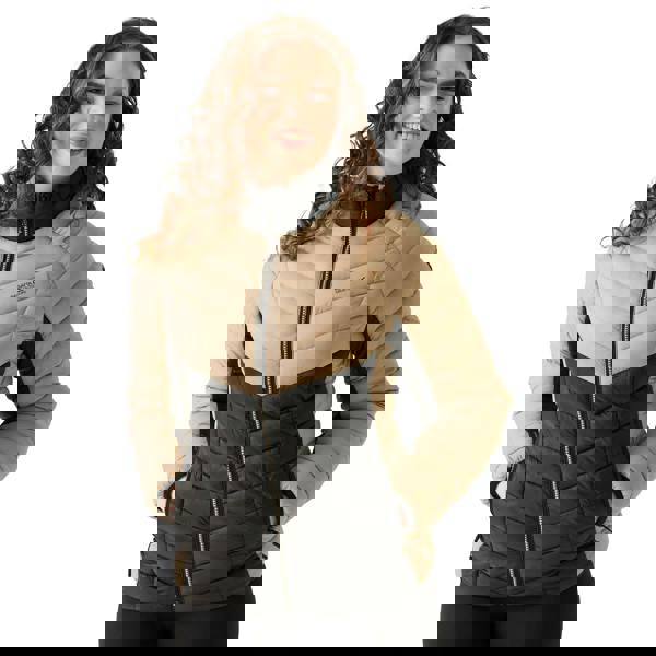 Regatta Womens/Ladies Dalent Quilted Jacket - Warm Taupe/Black - 