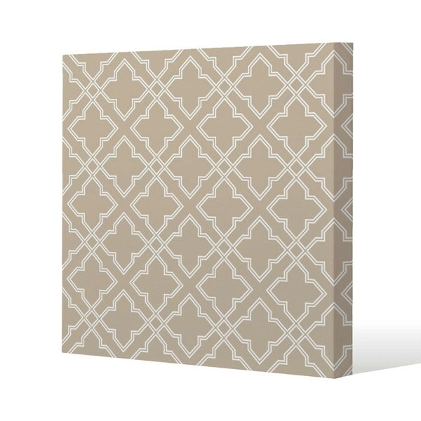 Benjamin Tate Design Cross Ornament Pattern Slim Style Canvas Print  90x90cm , 15mm Slim Real wood.