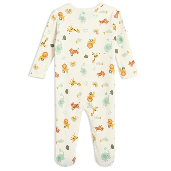 Baby Unisex 2pk Animal Printed Sleepsuits, Multicolour - Minicuddles