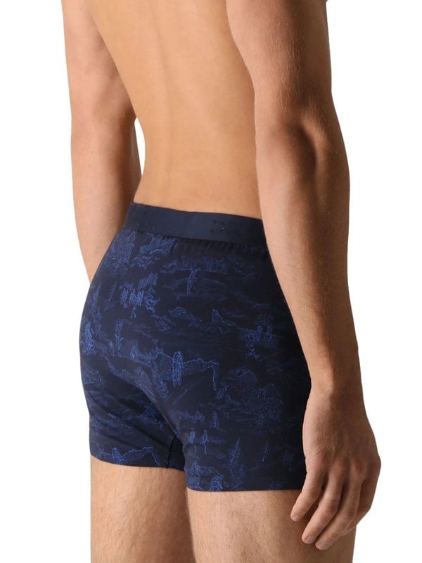 Derek RoseTrunkToile 7 Print Pima Cotton Boxer Trunk, NavyBoxers - and - Briefs.net