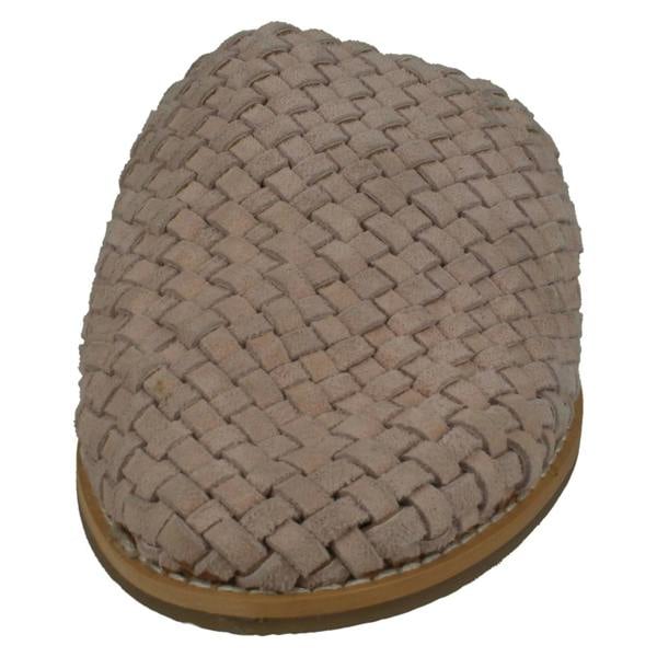 Leather Collection Ladies Leather Collection Weave Vamp Mules