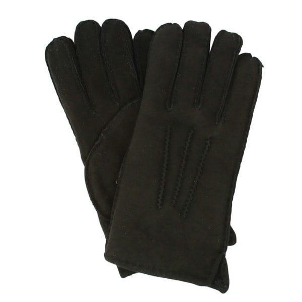 Eastern Counties Leather Womens LSG/SP Stitch Detail Sheepskin Gloves - Black
