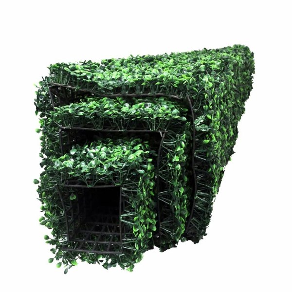 Berkfield Set of 3 Artificial Boxwood Pyramid Topiary