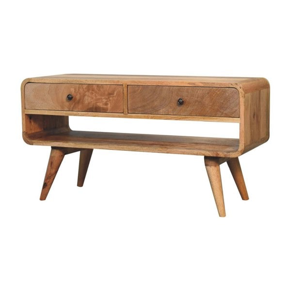 Artisan Furniture Reverse Curve Oak-ish Media Unit