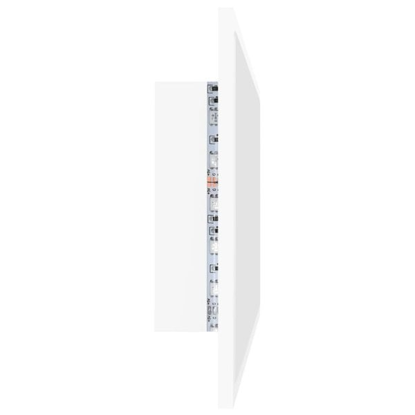 Berkfield LED Bathroom Mirror White 80x8.5x37 cm Acrylic