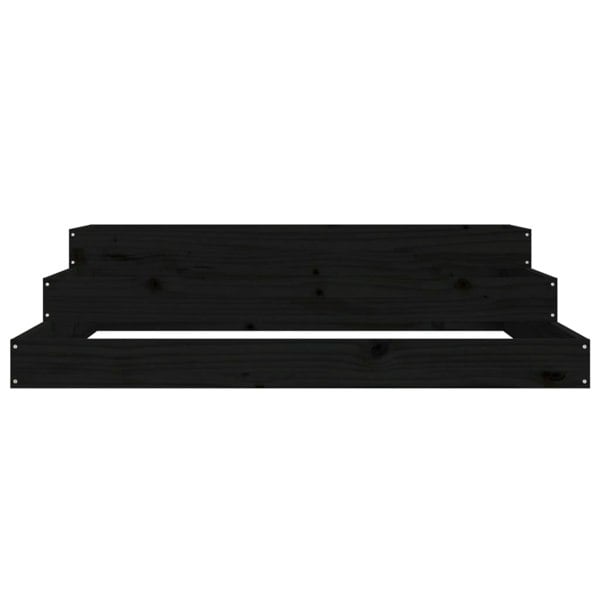 Berkfield Planter Black 107x107x27 cm Solid Wood Pine