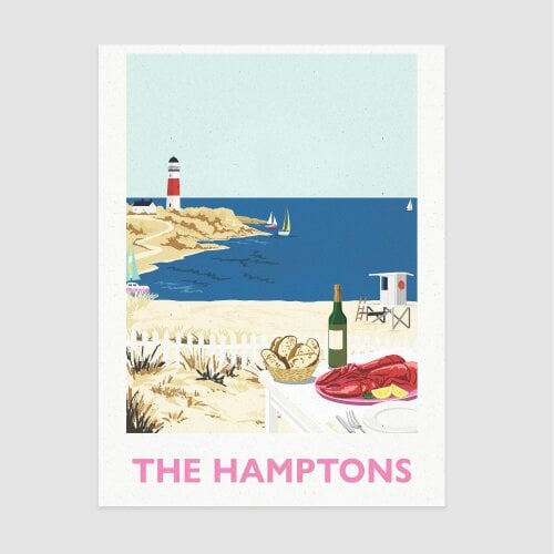 Joules Happily Hamptons 50 X 70 Wood Frame | Multicoloured