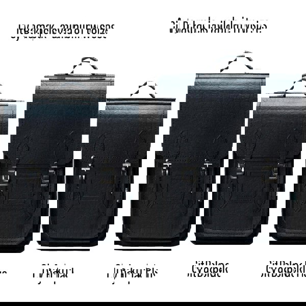 Black Executive Leather City Backpack - Backpack - Zatchels