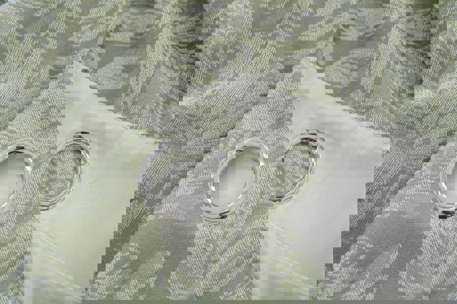 Luxury Living Chenille Jacquard Lined Ring Top Eyelet Curtains