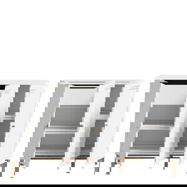 Furniture To Go Wensley 3 Door 1 Drawer Sideboard in Light Grey and Oak