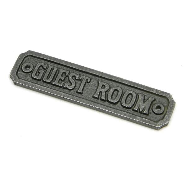 Oakcrafts Cast Iron Guest Room Door Sign - 145mm x 35mm