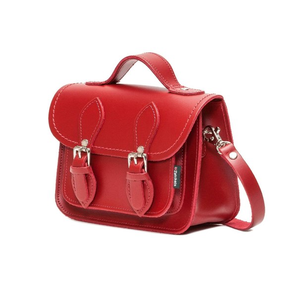 Zatchels Handmade Leather Micro Satchel - Red