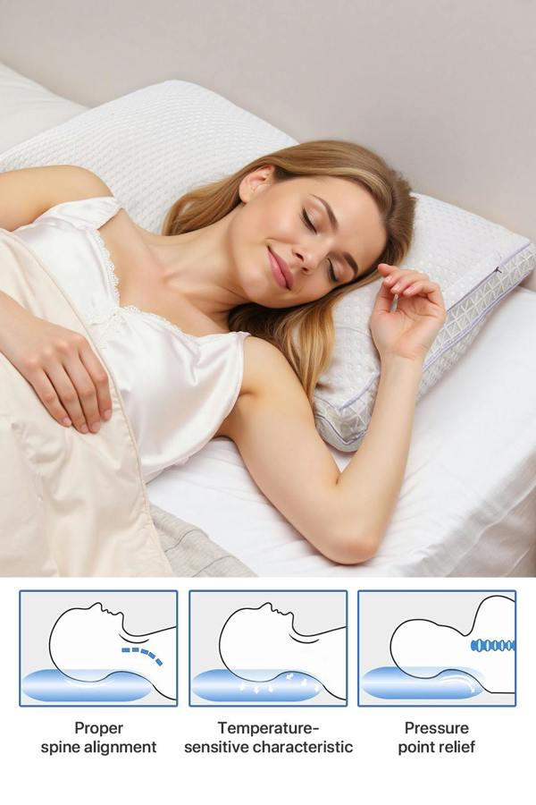 Living and Home Breathable Anti-Collapse Pillow