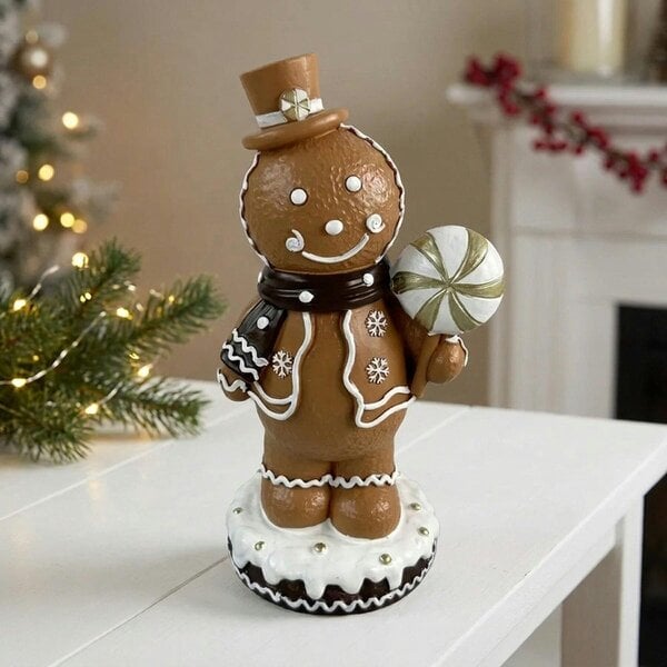 Garden Greatness Gingerbread Man with Top Hat Ornament