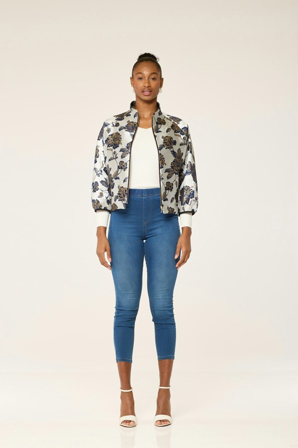 Lioness by TF The Flowery Nadine Jacket - Blue & Cream