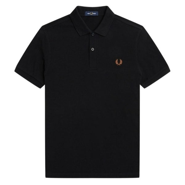 Fred Perry Plain Black Polo Shirt XS