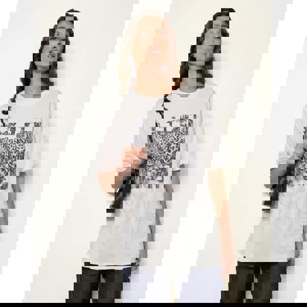 Blue Vanilla Graphic Print Crew-Neck T-shirt