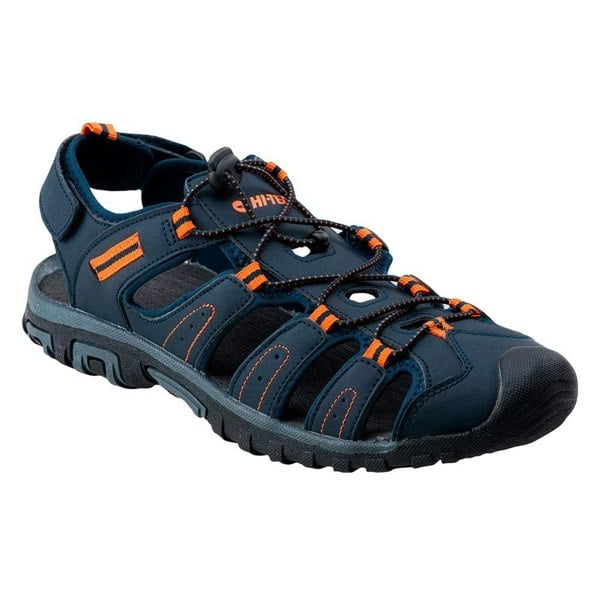 Hi-Tec Mens Tiore Logo Sandals - Navy/Dark Grey/Orange