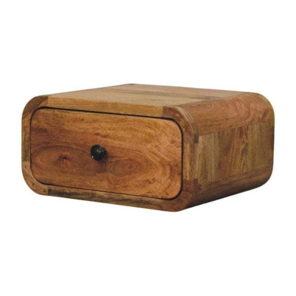 Wyld Haus Vicenza Mini Wall Mounted Mango Bedside Table with Drawer