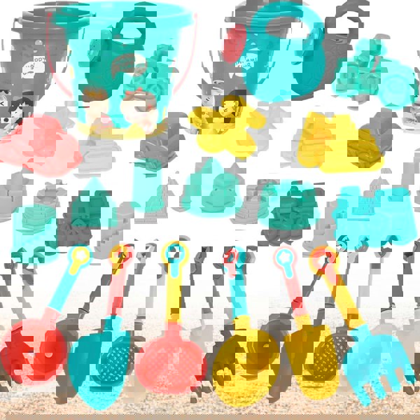 smartbies 18 Pieces Beach Bucket Set Toys for Kids