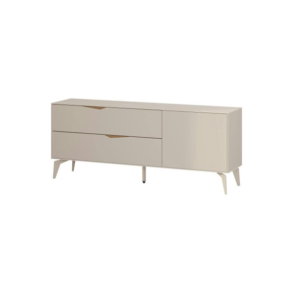 Decortie Jaden TV Unit for TVs up to 60in 2 Drawers and Door 150 x 35 x 61 cm