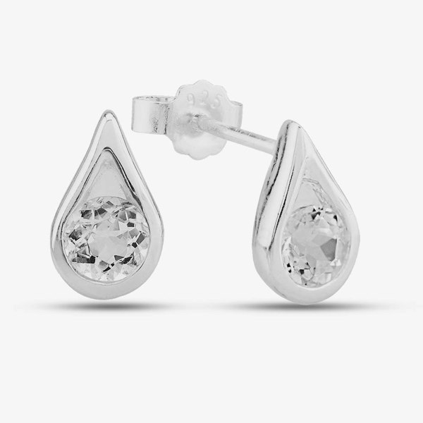 T. H. Baker Silver Tear Drop Earrings E205C