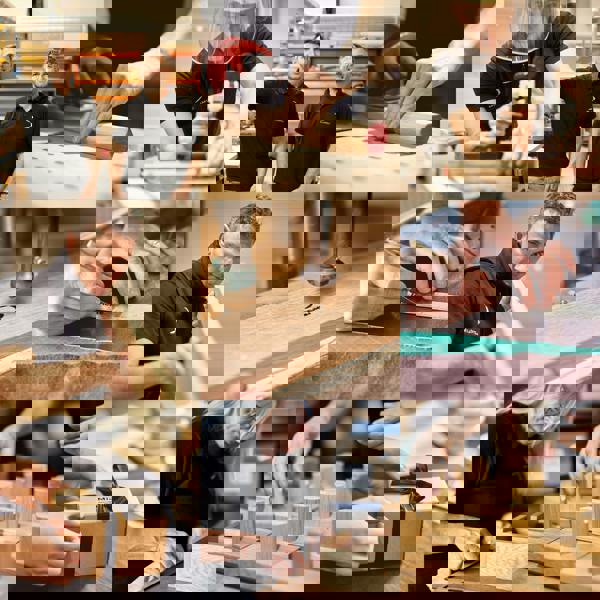 MijMoj Design Personalised Solid Oak Raised Chopping Board